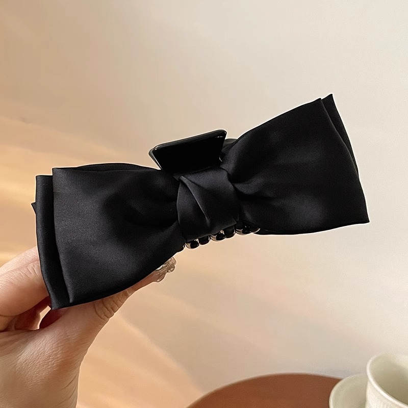 Arco negro adornamiento de cabello princesa clip de cabello de cabeza mujer detrás del cabello raspado clip de pez adornamiento de cabello clip de cabello