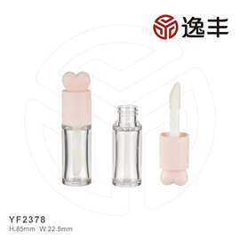 新品圆形爱心顶盖遮瑕唇彩空管唇釉管唇蜜管彩妆包材逸丰厂家批发