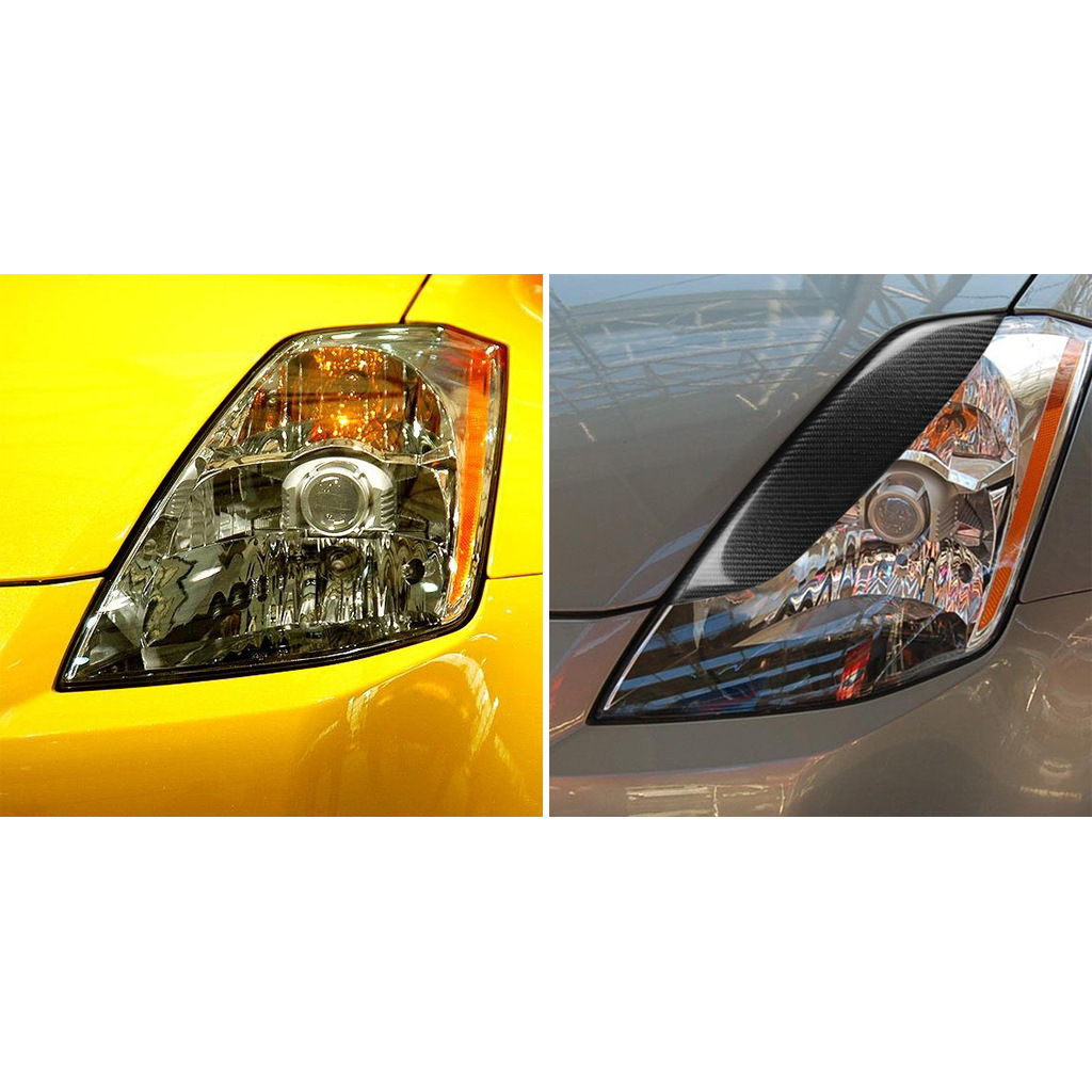 Suitable for nissan 350z 06-09 carbon fiber modified lamp eyebrow eyebrow headlight decorative strip lamp eyebrow patch