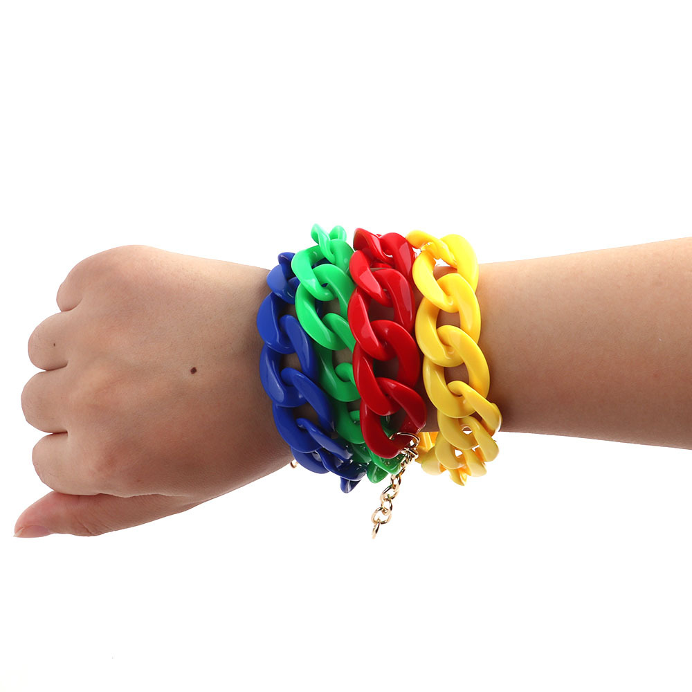 1 Stück Einfacher Stil Einfarbig Aryl Kette Frau Armbänder display picture 1