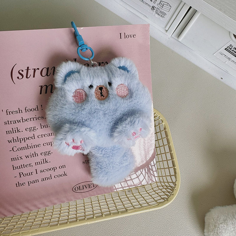 Llavero de gato con cola larga, diseño de dibujos animados, colgante de bolso o mochila, regalo lindo para estudiante o novia