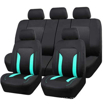 Universal seat cover fabric with double waistline, 9-piece - green-32cm24cm10cm