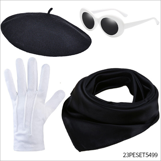 Cosplay de fiesta de la era europea y americana, ropa retro de la década de 1950, aretes de lunares, aretes, diadema, accesorios