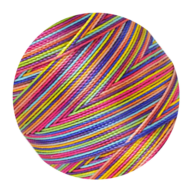 Nuevo 9 hebras de 0,5 mm línea de tejido pulsera collar di di dragón cuerda de mano cuerda de color gradiente cuerda de hilo de texto