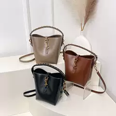 Premium Cross-border Handbag for Women 2025 New Light Luxury Bucket Bag Niche Design Minimalist Shoulder Crossbody Bag Versatile