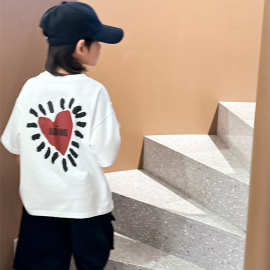 童装男童夏季短袖t2023新款儿童上衣男孩夏装T恤纯棉半袖潮