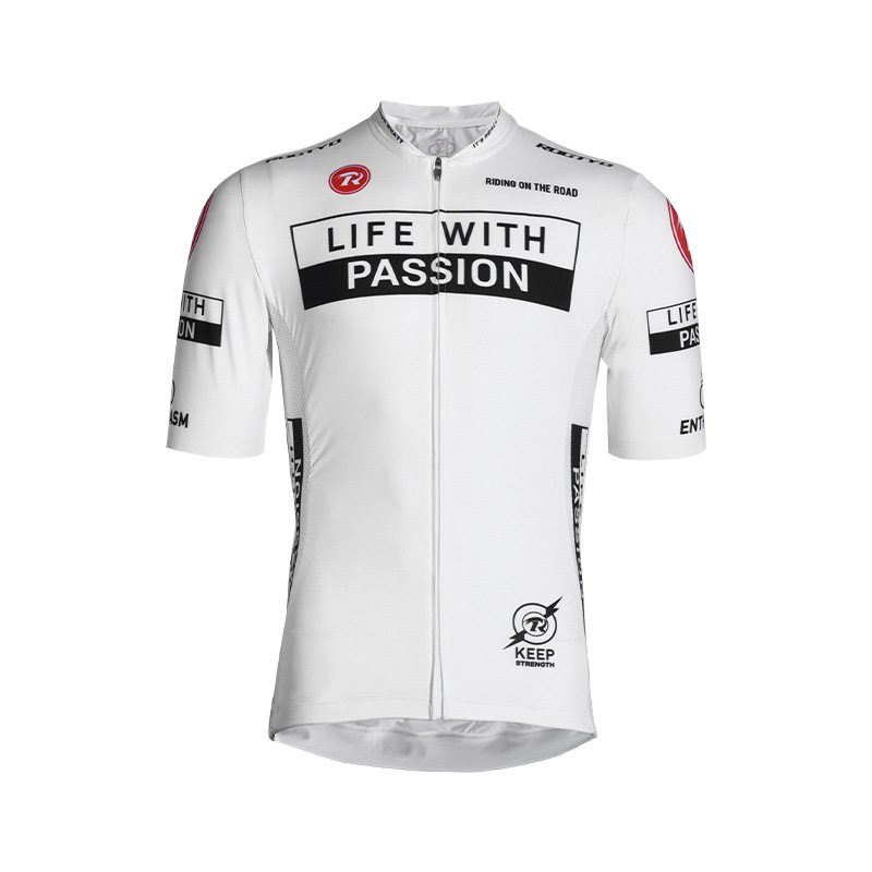 Bicicleta de mangas cortas para hombres de verano de montaña carretera chaqueta pantalones cortos negro y blanco equipo de ropa de bicicleta de secado rápido