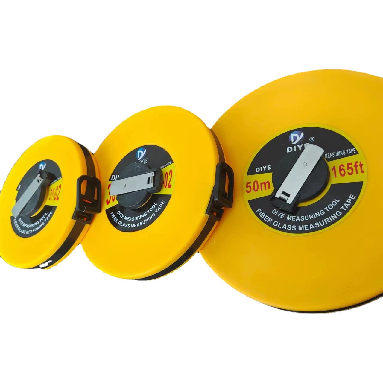 Оптовая Продажа с фабрики измерением 20 метров 30 метров 50 метров 100 линейка из стекловолокна рулетка диск линейка волоконная Линейка Рулетка
