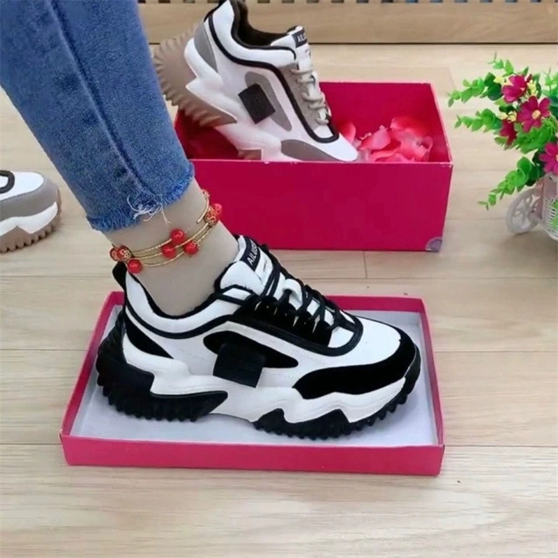 2025 весенне-осенняя женская обувь на толстой подошве. Туфли для папы. Студенческая женская обувь. Повседневная универсальная удобная спортивная женская обувь. Удобный модный стиль.