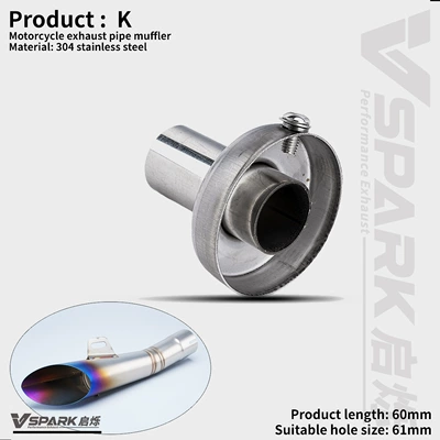 Motorcycle exhaust pipe: Noise Reduction Silencer Outlet - style-11-r6-silencer-a