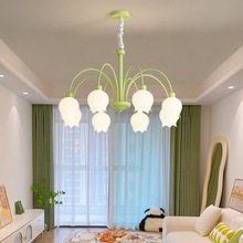 奶油風網紅ins吊燈法式現代簡約白鈴蘭客廳燈創意主卧室餐廳燈具