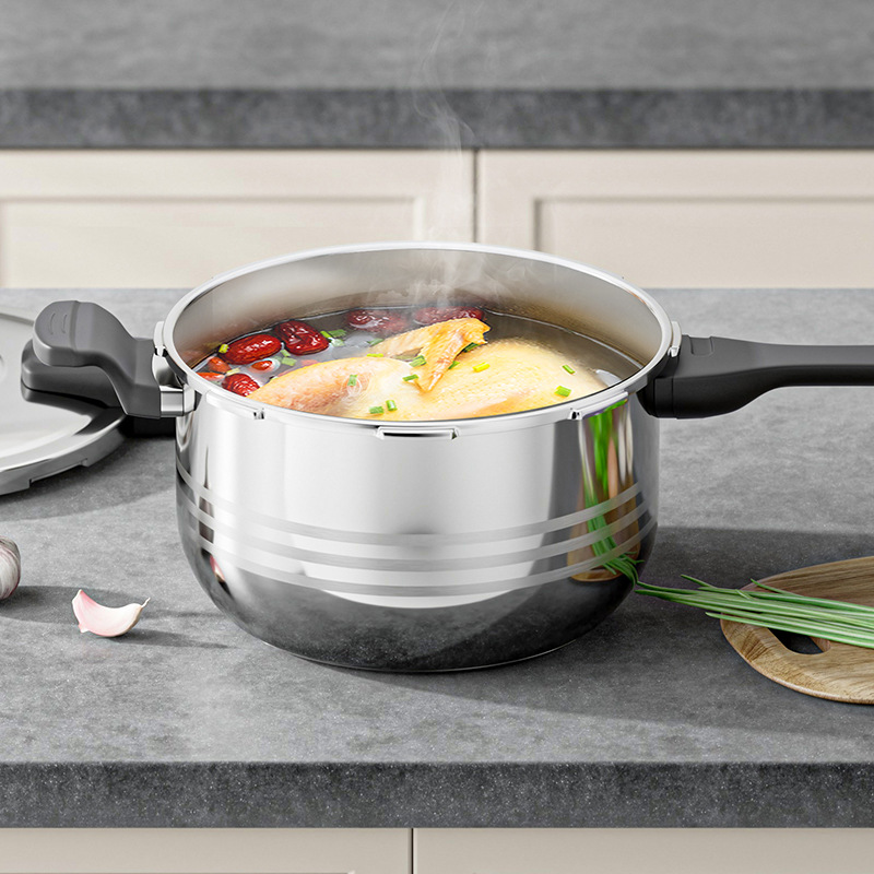 南極人不鏽鋼高壓鍋家商用燃氣電磁爐明火通用加厚防爆壓力鍋復底