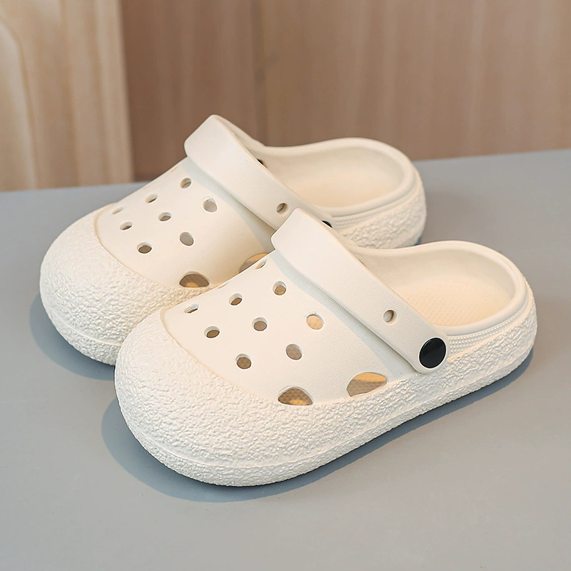 Тапочки Baotou в корейском стиле, сабо для родителей и детей, летняя верхняя одежда, пляжная обувь с пряжкой на мягкой подошве, сандалии и тапочки для женщин.