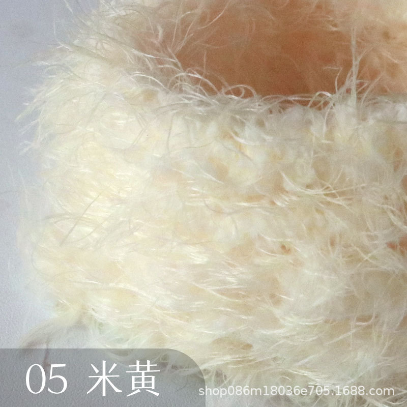 Suministro directo de fábrica 15mm de lana larga felpa trenzado palo súper grueso súper denso hecho a mano DIY pequeño perro de leche Raíz de pelo