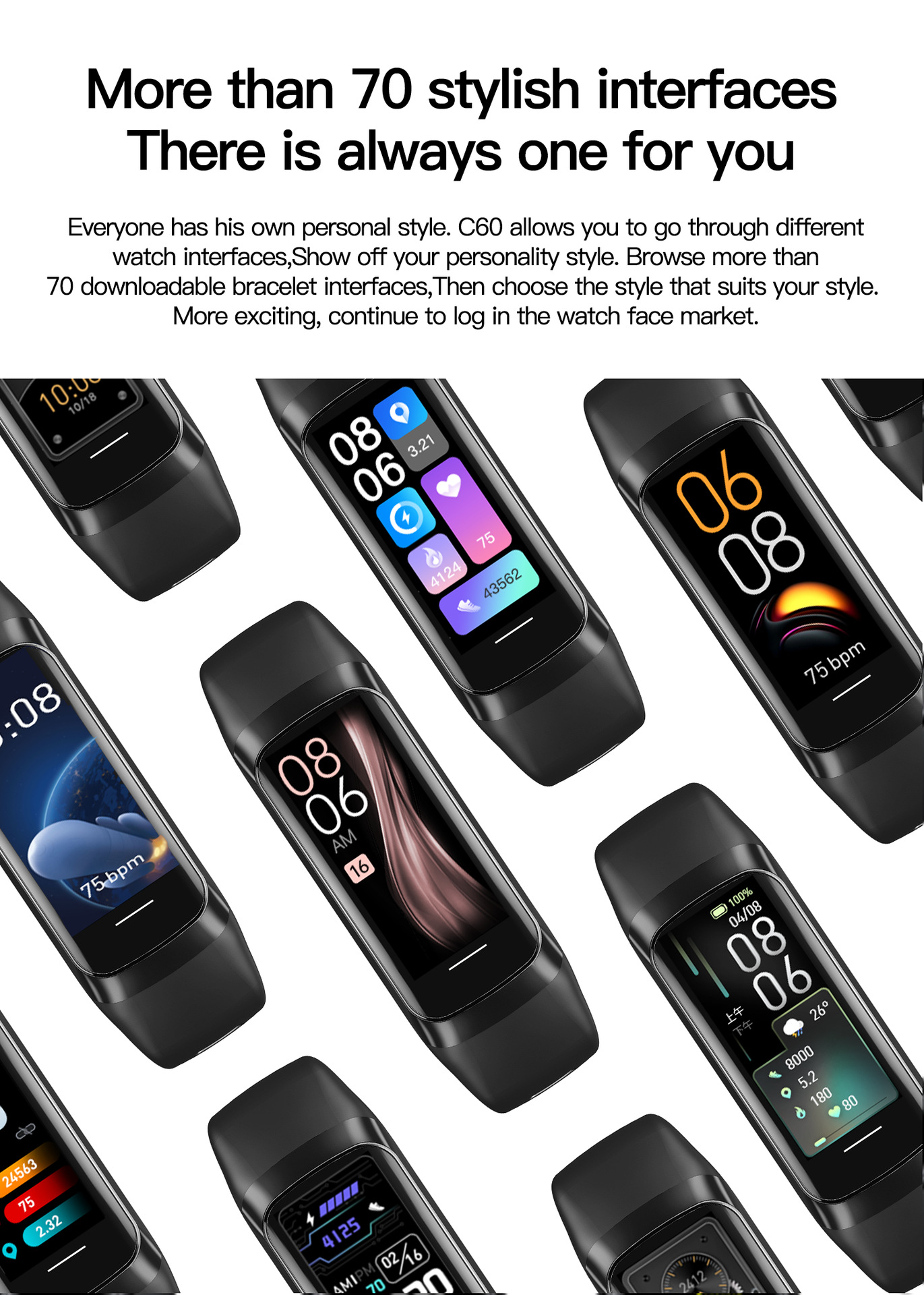 Title 4, Montre Sport HD Mesure Température Corporelle, ...