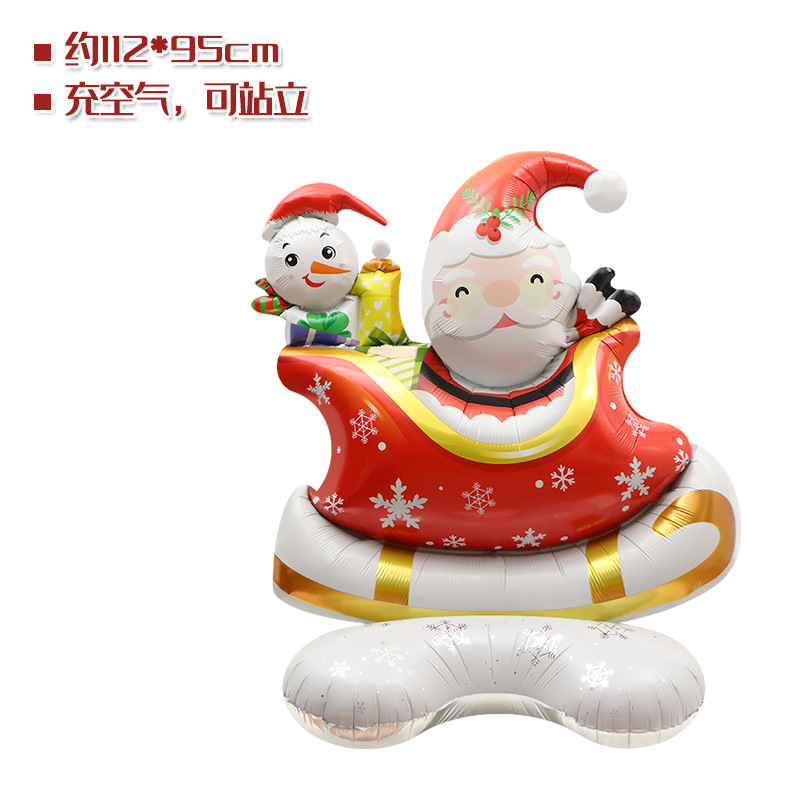 Ventana de Navidad accesorios de decoración de juguete globo 4D de pie de Navidad Viejo hombre Reno árbol de Navidad Super gran globo