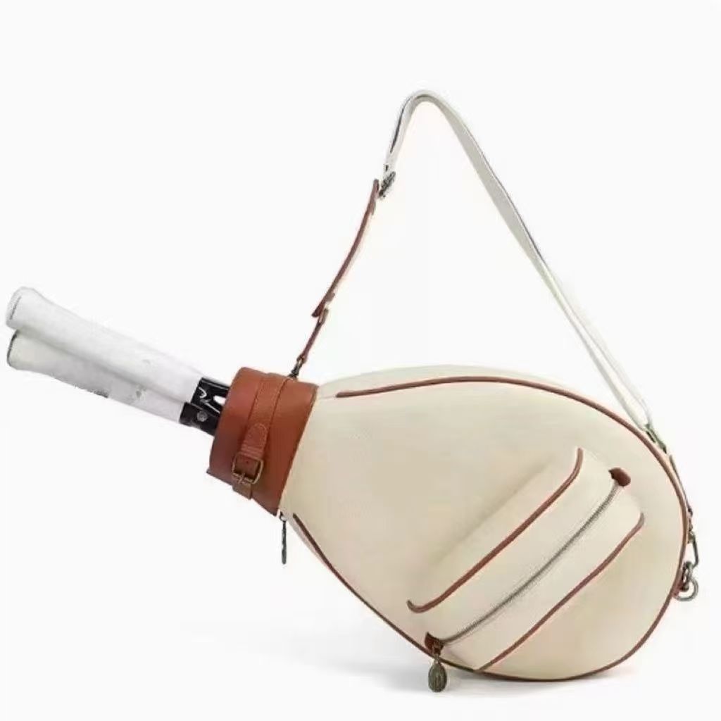 Bolsa de tenis de lujo ligera de alta gama, bolsa de bádminton, mochila para adultos, bolso retro de hombro para hombres, estudiantes, bolso deportivo de mujer