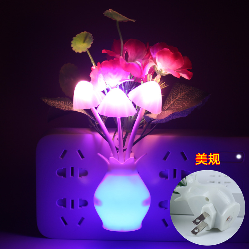 Transfronterizo creativo lámpara de regalo luz controlada lámpara de inducción colorido color-cambio luminoso florero noche luz Europea estándar americano estándar