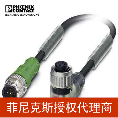菲尼克斯传感器/执行器电缆SAC-5P-M12MS/0,6-PVC/M12FR-3L