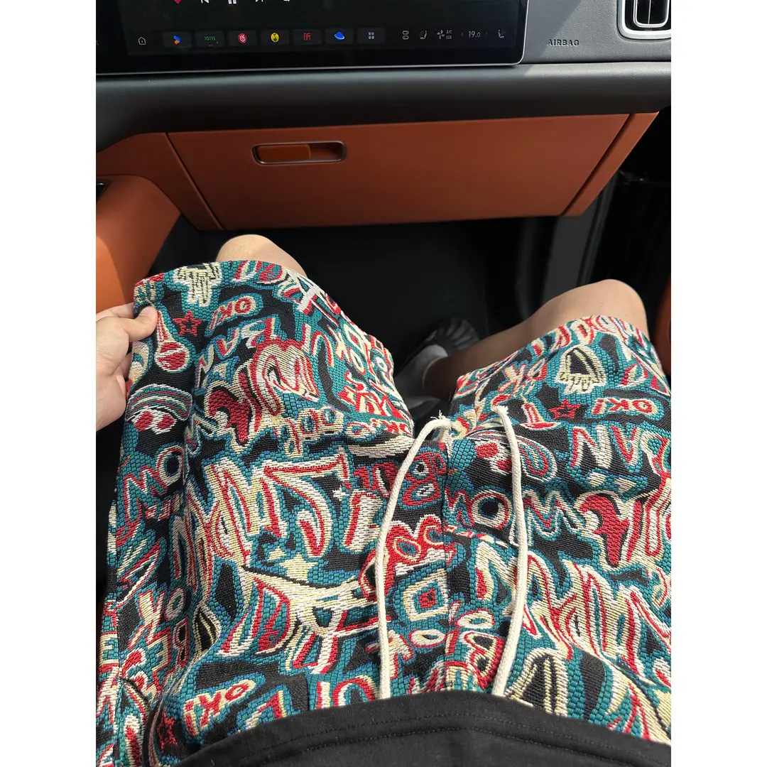 Men's Hawaiian Ethnic Style Printed Shorts Summer Sporty Loose Casual Five-Point Beach Pants_viptrois.com