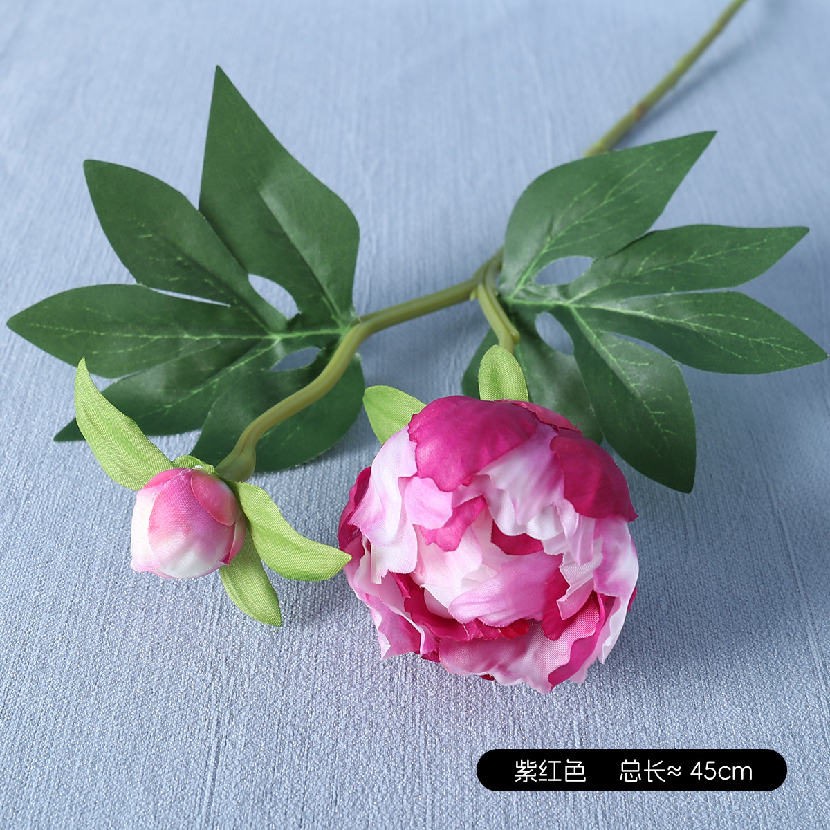 Mini 2 cabezas de estilo europeo simulación de peonía boda casa decoración suave arreglo floral colocación de flores de seda arte floral simulación peonía