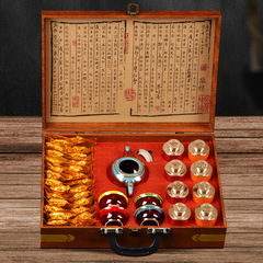 Premium High-End Tea Gift Box with Three Famous Teas: Twin Dragon Imperial, Jin Jun Mei, Da Hong Pao, and Tie Guan Yin
