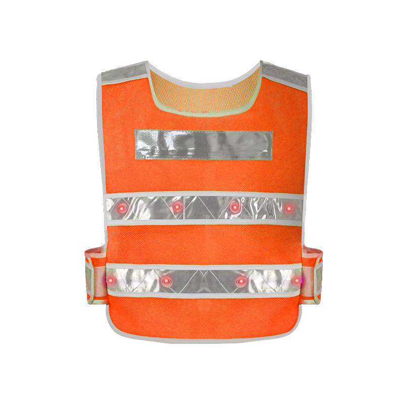 chaleco reflectante led chaleco luminoso seguro de construcción de chaleco fluorescente en forma de V cinturón reflectante con lámpara de ropa reflectante