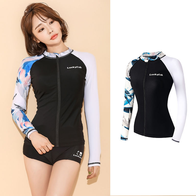 Han nuevo traje de buceo de mujer de manga larga conservador de secado rápido buceo spa madre trajes de baño fábrica comercio al por mayor