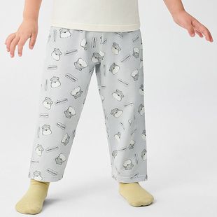 Children's Summer Anti-Mosquito Pajama Pants, Children's Home Pants, Boys' and Girls' Pants, Medium and Large Children's Soft Elastic