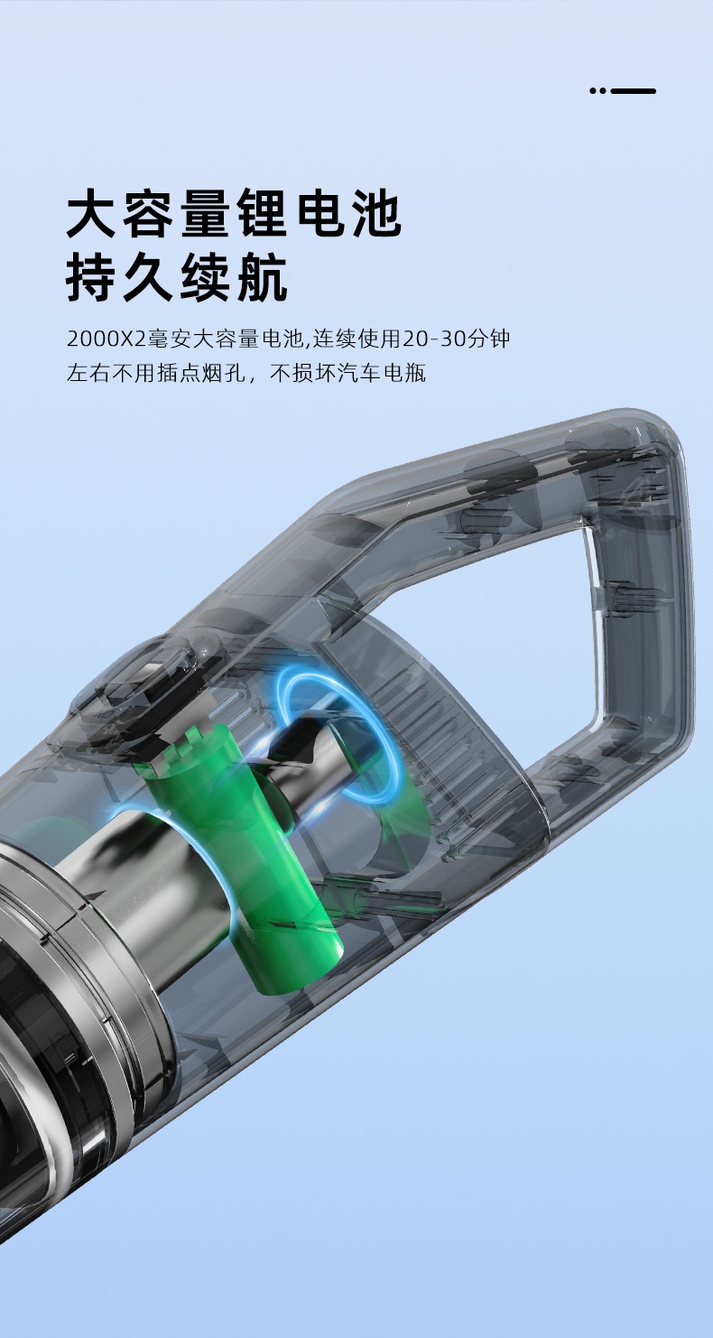 Wireless Vacuum Cleaner Large Suction Hand-held Suction and Towing Integrated Car Home Dual-purpose Dust Removal Machine Car Strong Dust Removal