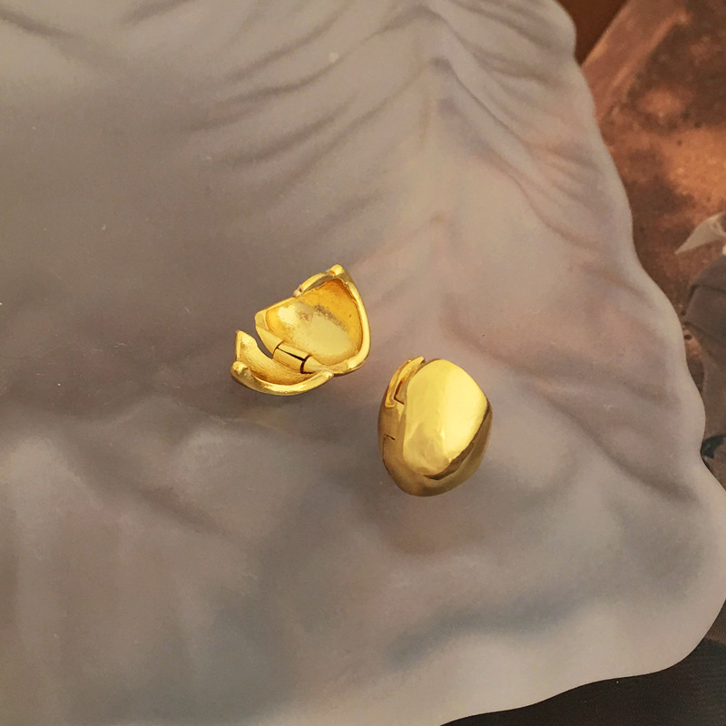 Retro U Shape Copper Ear Studs Plating Copper Earrings