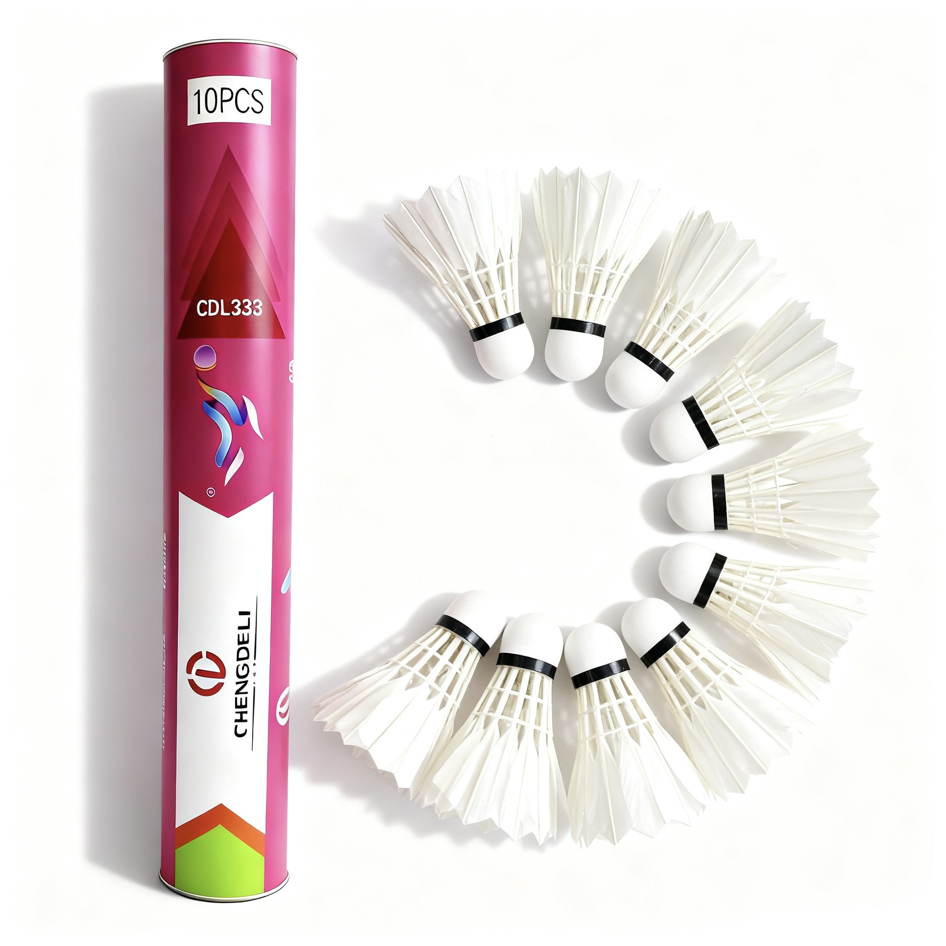 10 Buckets of Durable Badminton Balls for Students, Beginner Training Badminton Balls, Plastic Balls, Indoor and Outdoor Feathers