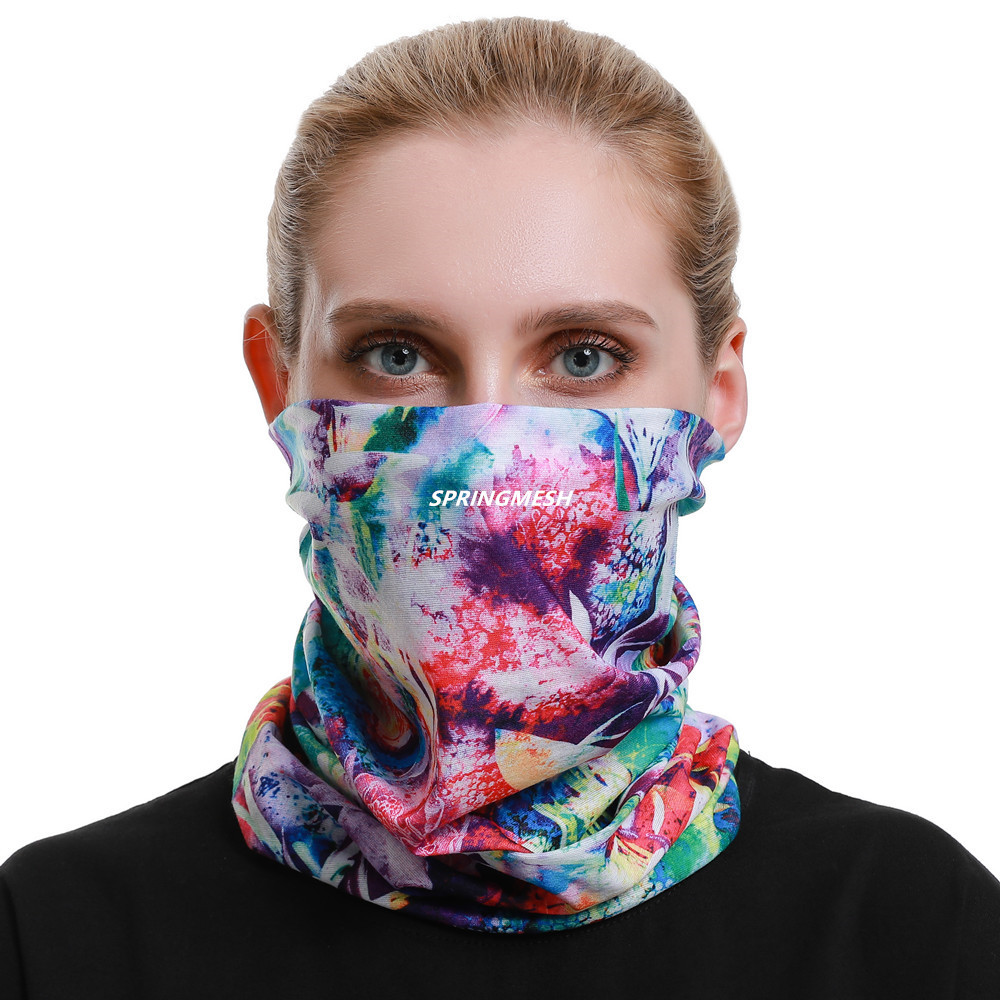 Sun protection face mask, outdoor hiking sunshade, UV-resistant camouflage multi-functional seamless magic headscarf