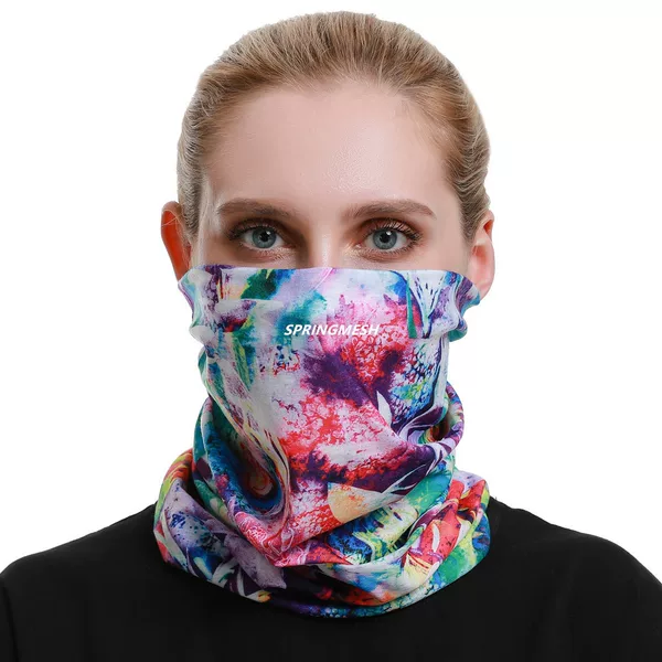 Sun protection face mask, outdoor hiking sunshade, UV-resistant camouflage multi-functional seamless magic headscarf