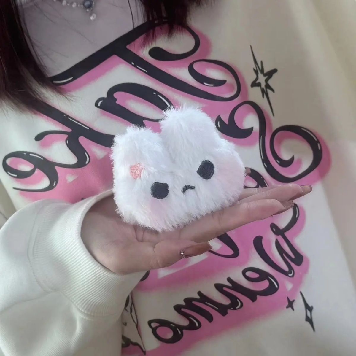 Cute Style 1 Piece Plush Rabbit Bag Charms