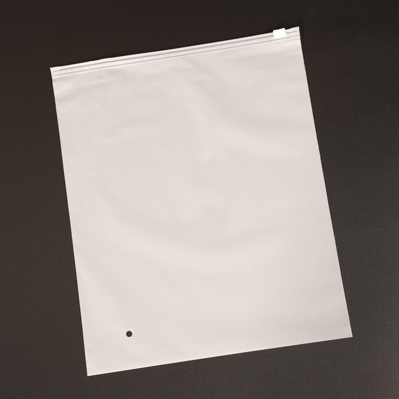 Bolsa con cierre esmerilado, versión horizontal, bolsa para embalaje de ropa, bolsa transparente autosellable para ropa, ropa interior, calcetines, bolsa de subembalaje en blanco.