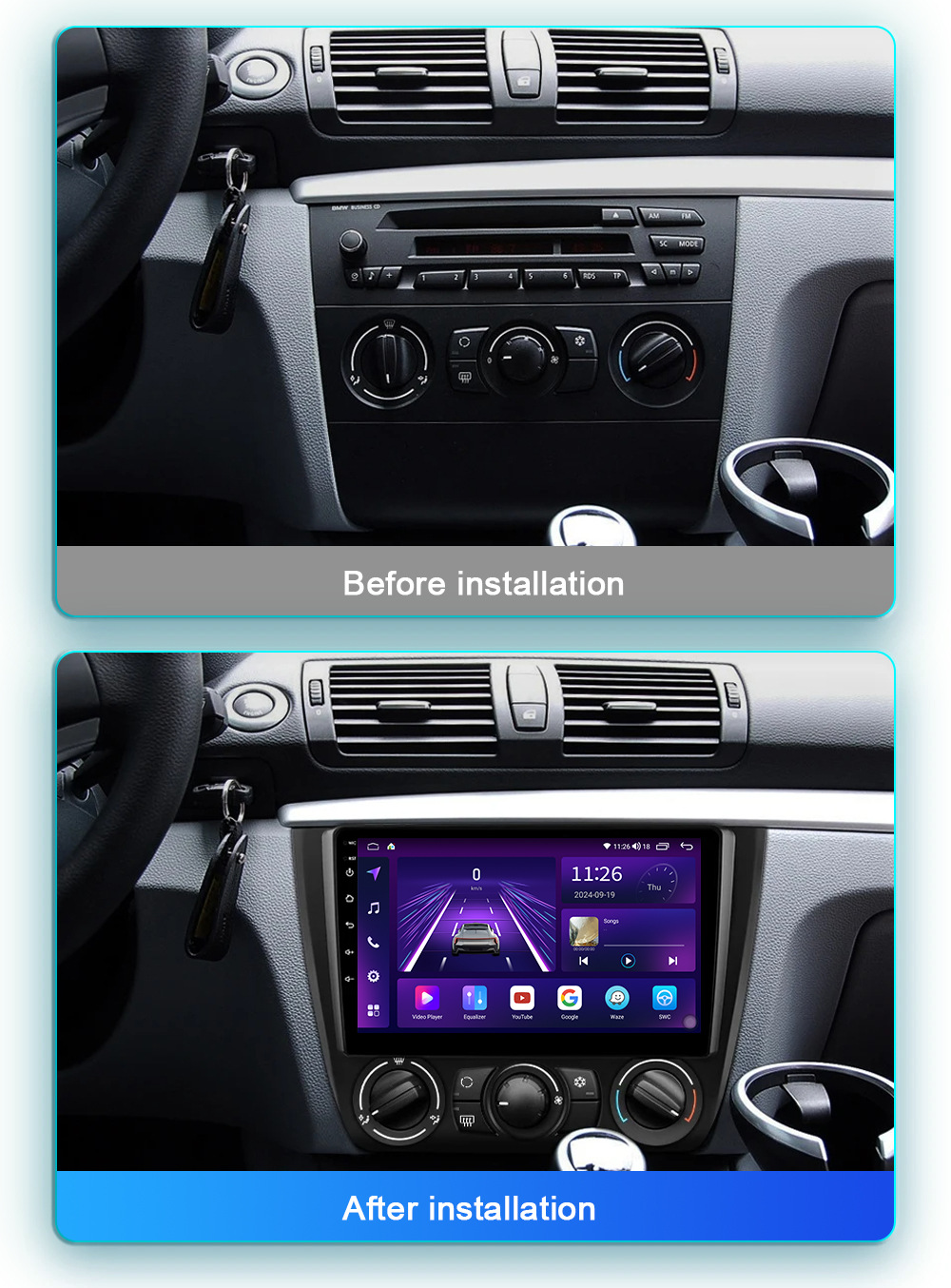 Cross-Border Suitable for 04-11 Android Large-Screen Bmw 1 Series E87 Car Gps Navigation Reversing Image All-In-One Machine
