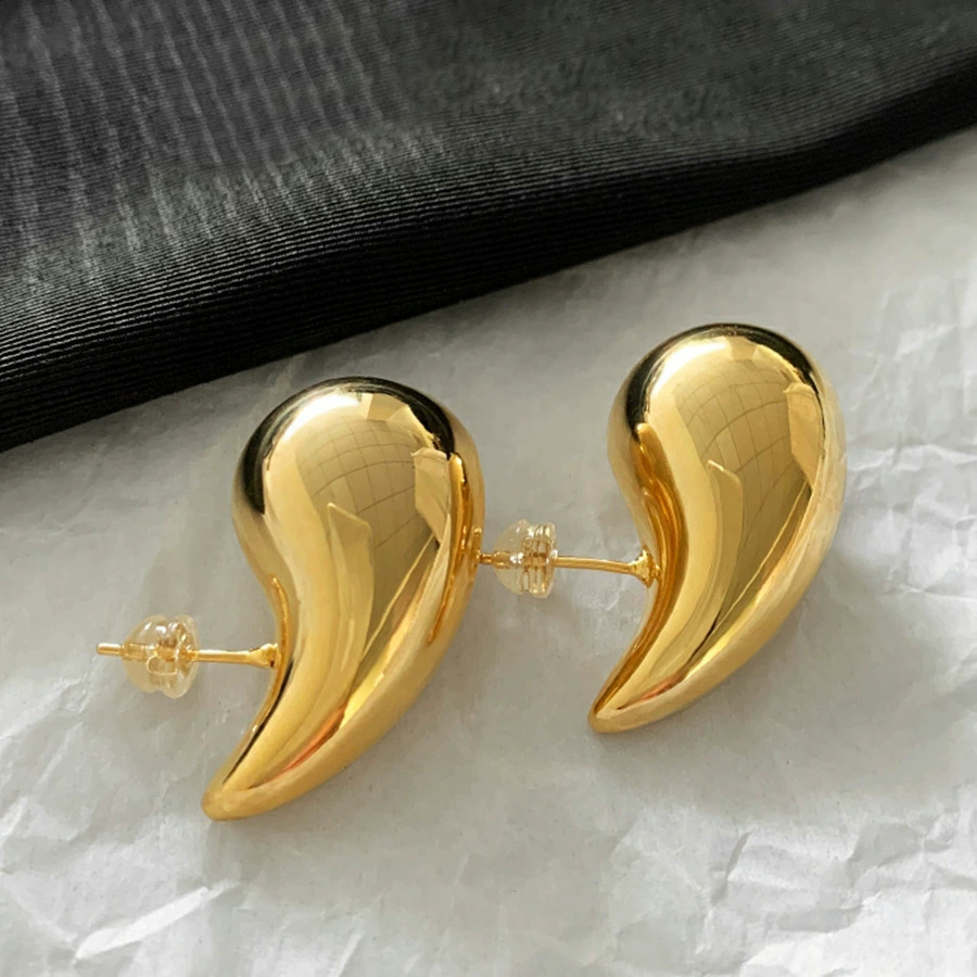 Серьги, дизайн слезка, 24K позолота или серебро, размеры XS–XL