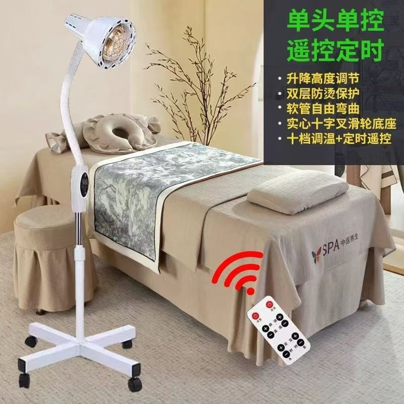 Lámpara de fisioterapia infrarroja, lámpara de horneado de dos cabezas, aparato doméstico de fisioterapia, lámpara de horneado de energía solar, aparato de fisioterapia de infrarrojos lejanos transfronterizos