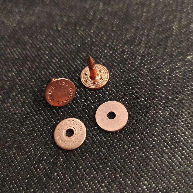 Yzy High-End Copper Rivets 9.5mm Bag Rivets Reinforcement Rivets for Jeans, Casual Pants, Clothing, Jackets, Bags