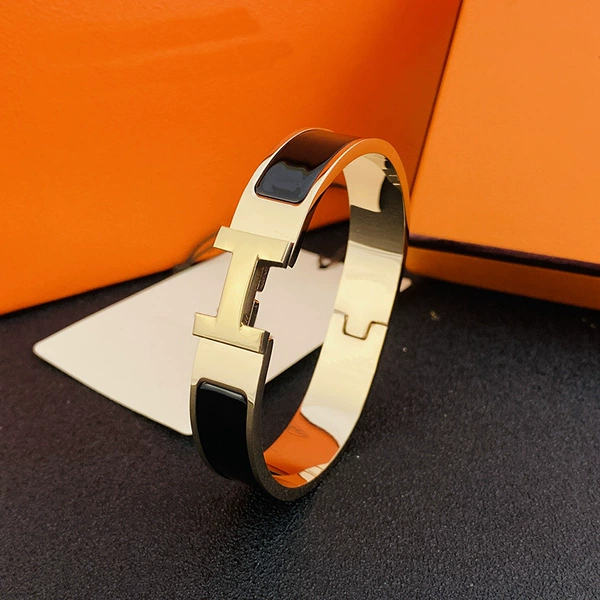 Mid -version H bracelet. Rose gold+black