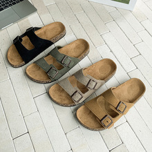 2025夏季跨境爆款一字拖男女夏季外穿时尚大码凉拖复古欧美风时尚