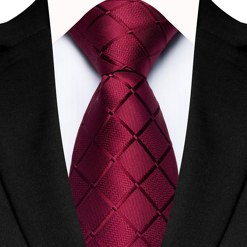 Manufacturer's classic single-color satin tie, business casual, versatile wedding tie