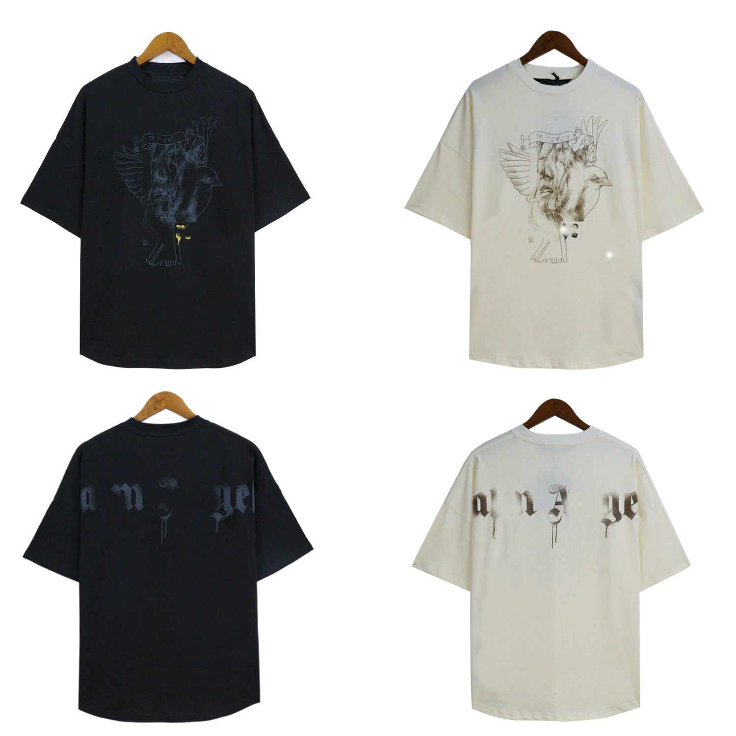 2024 Летний японский минималистский узор из хлопка с короткими рукавами футболки мужской ретро свободный прилив