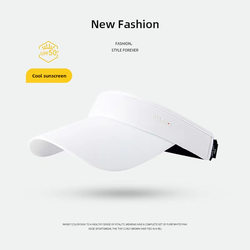 Sun Hat Men's Sunscreen Hat Empty Top Hat Breathable Ice Silk Sun Hat Sports Running Outdoor Hat Duck Tongue Empty Top Hat_voghion.com