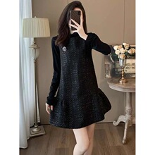 9217时尚流行高端气质连衣裙女秋2024新款无袖宽松蓬蓬裙子女神范