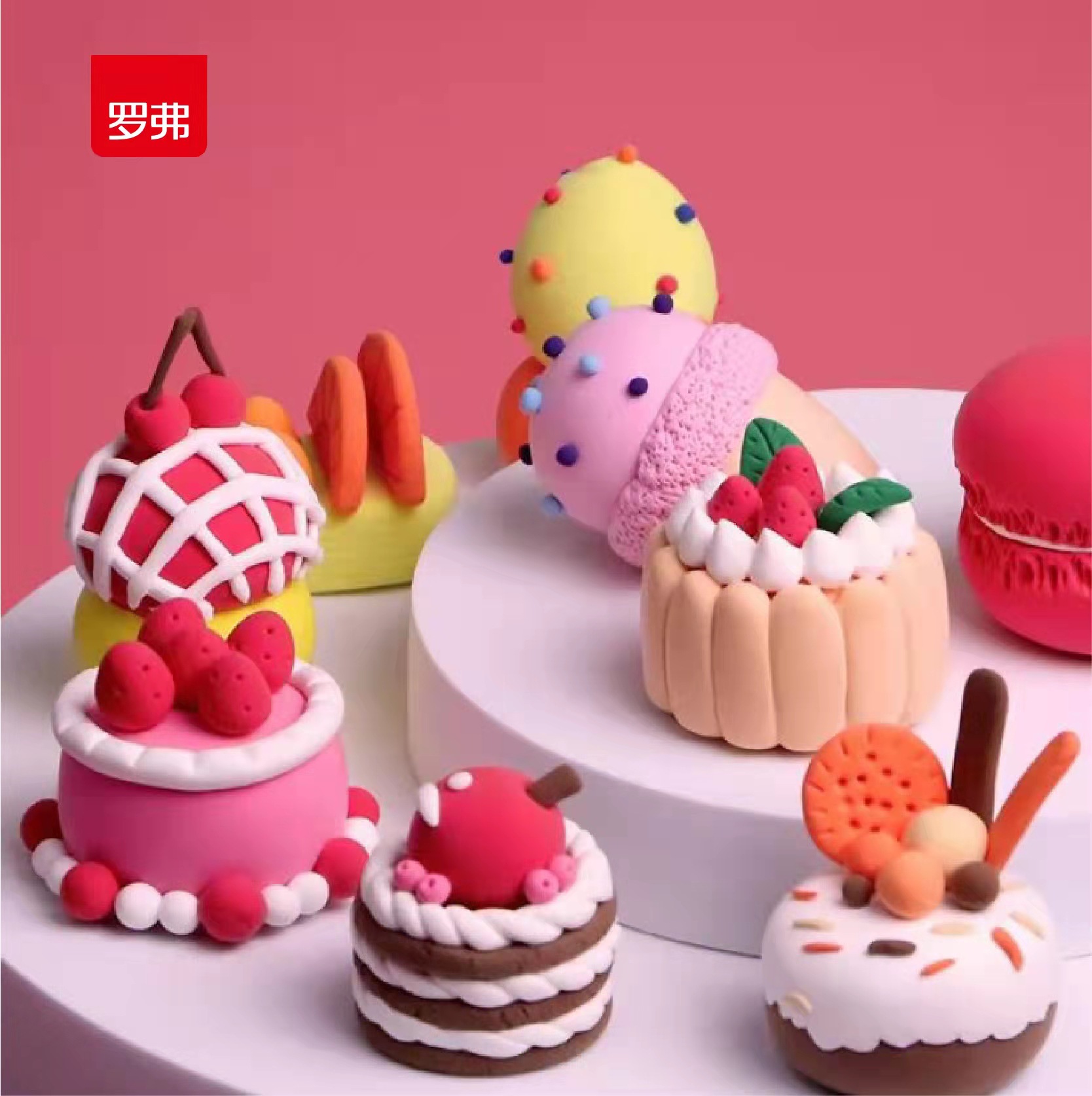 罗弗现货批发 巧乐卡超轻黏土盒装 儿童益智亲子手工玩具DIY彩泥