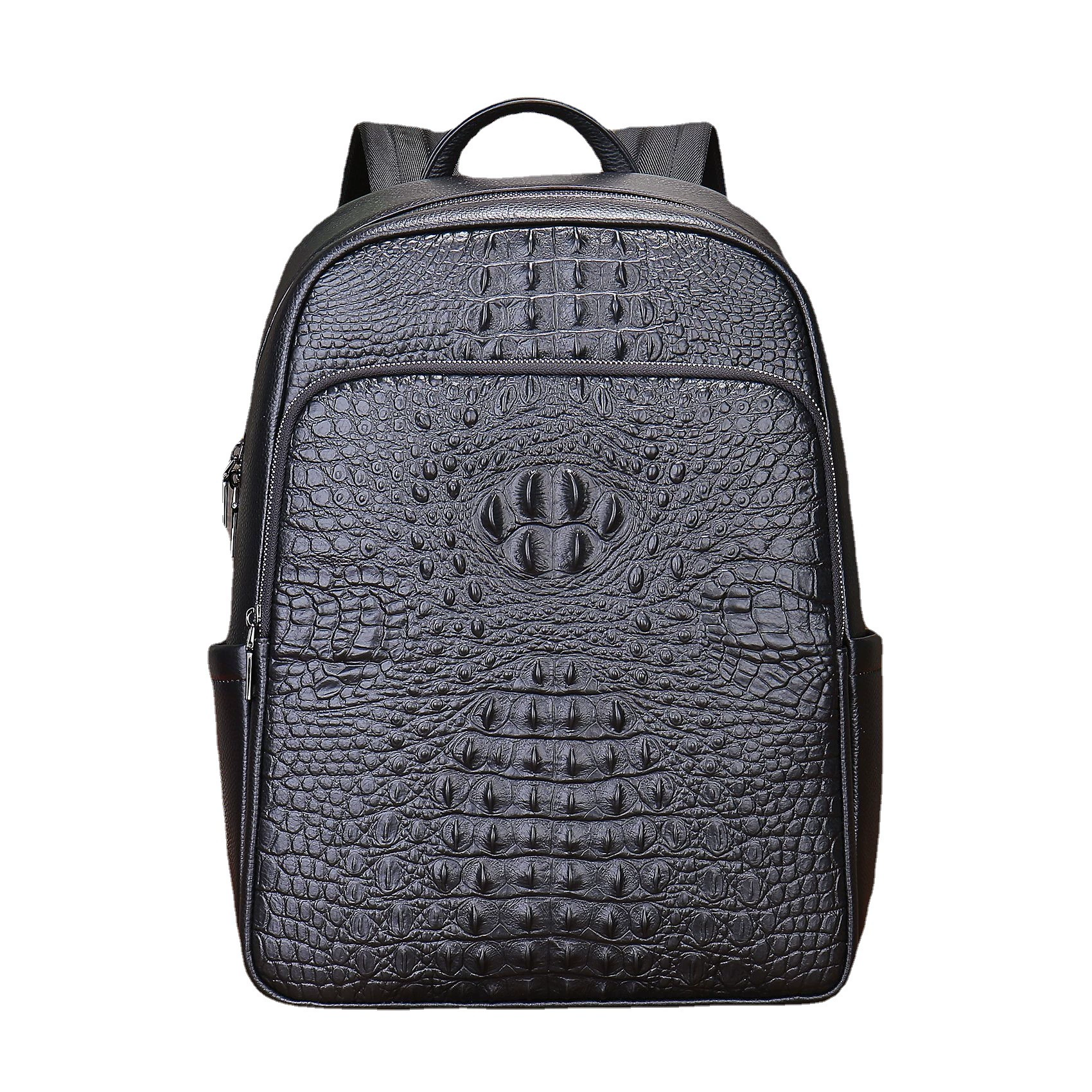 (Cross-border trading), leather backpack, laptop, crocodile print, genuine leather, cowhide