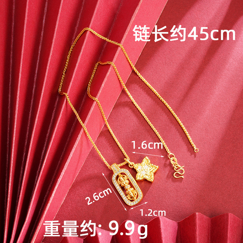 Collar de pestle de diamante estrella de cinco puntas x3049