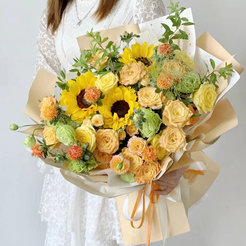 Papel de embalaje de color caramelo fresco de Liziran Papel de estilo coreano Papel ouya de color sólido Papel de color doble engrosado a prueba de agua